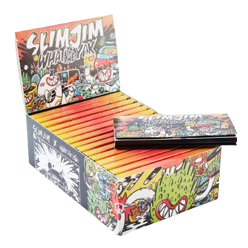 Slimjim X What The Yak - Rolling Paper + Tips & Grinder + Tray Pack