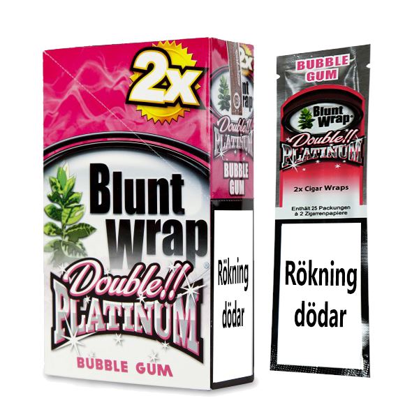 Buy Double Platinum Blunt Wraps (Bubble Gum) Paraphernalia | Slimjim India