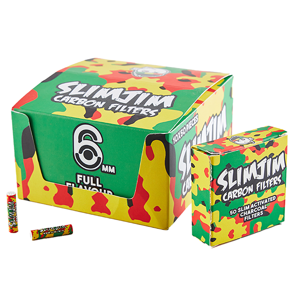 Slimjim - Camo Carbon Filters Pack of 50 (Box of 10)